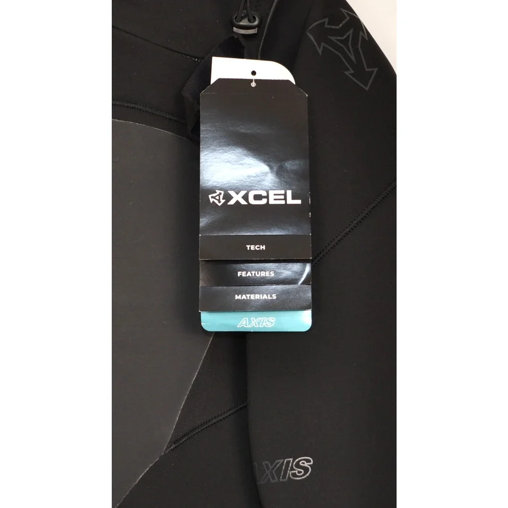 Men's XCEL Axis Chest Zip 5/4mm Hooded Full Wetsuit Black XL Short NEW With Tags